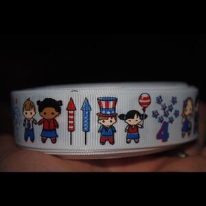 grosgrain Ribbon 7/8” NEW 5 yards 4th of July inclusion children independence
